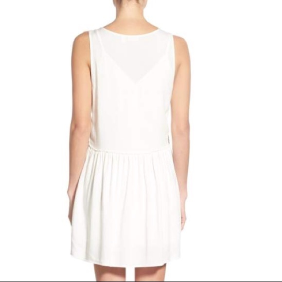 Hinge Embroidered A-line White Dress M - Picture 2 of 6